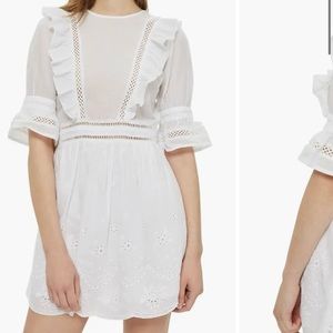 TOPSHOP Broderie Ruffle‎ Minidress
